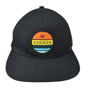Kaenon Snapback Trucker Cap Black One Size Adjustable Vented Holes Mesh Back